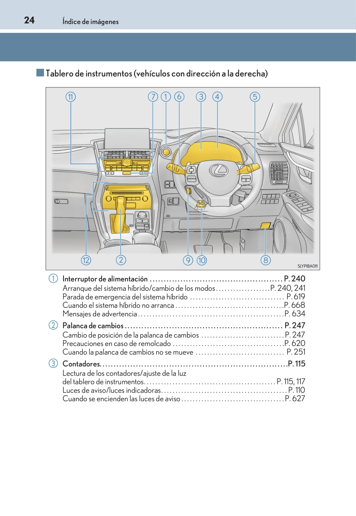 2016-2017 Lexus NX 300h Owner's Manual | Spanish