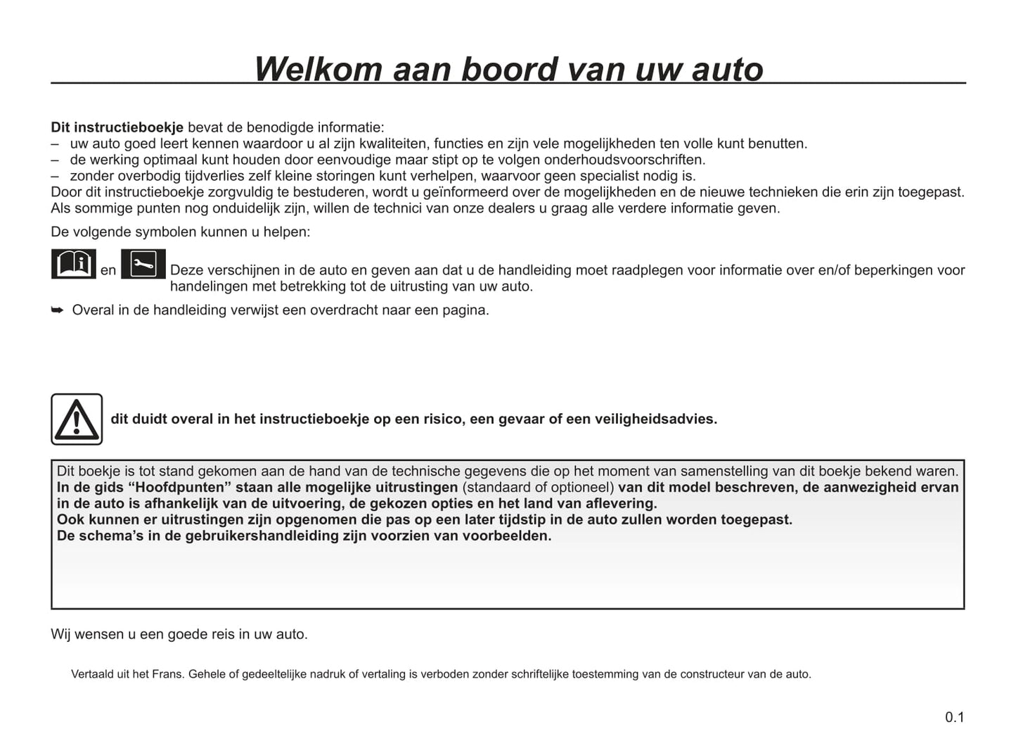 2022-2023 Renault Trafic Owner's Manual | Dutch