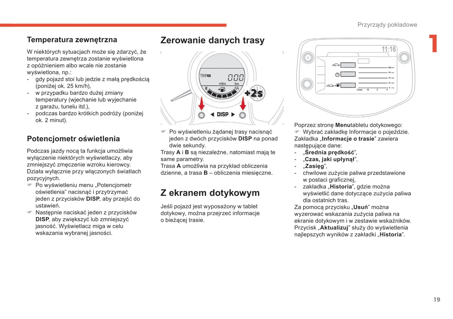 2018-2022 Citroën C1 Owner's Manual | Polish