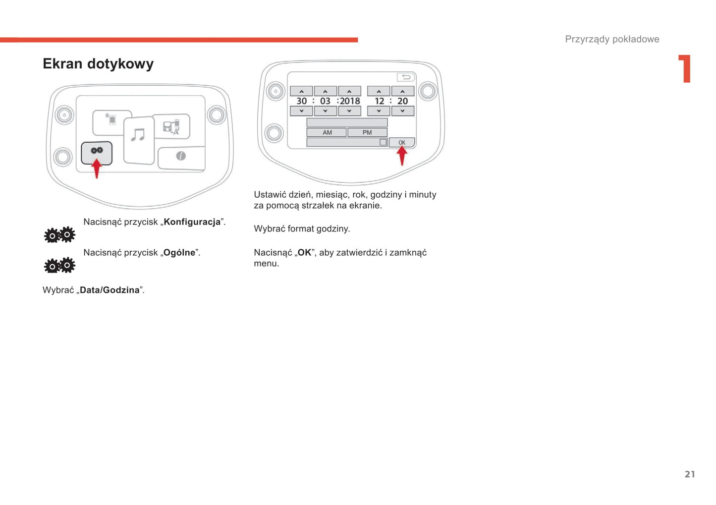 2018-2022 Citroën C1 Owner's Manual | Polish