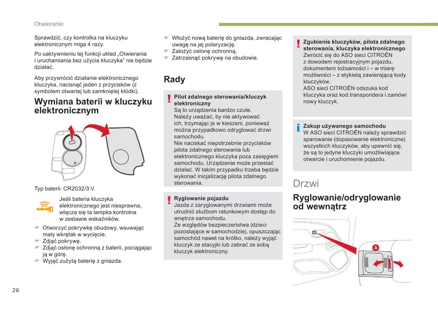 2014-2020 Citroën C1 Manuel du propriétaire | Polonais