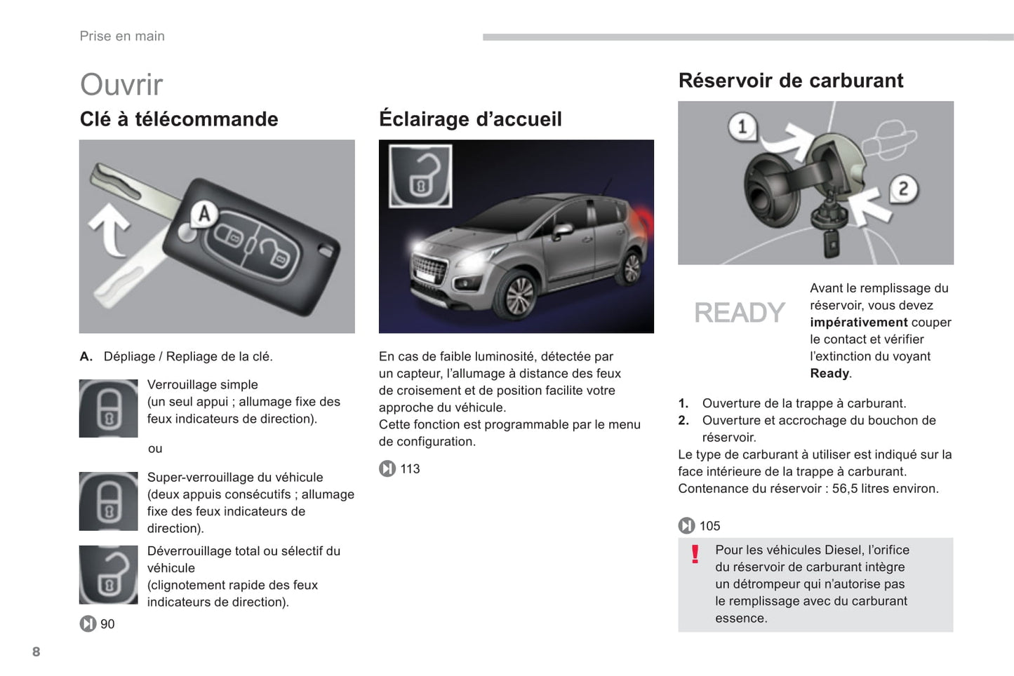 2013-2015 Peugeot 3008 HYbrid4 Manuel du propriétaire | Français
