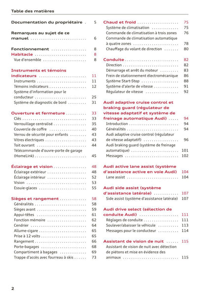 2014-2016 Audi A7 Sportback/S7 Sportback Owner's Manual | French