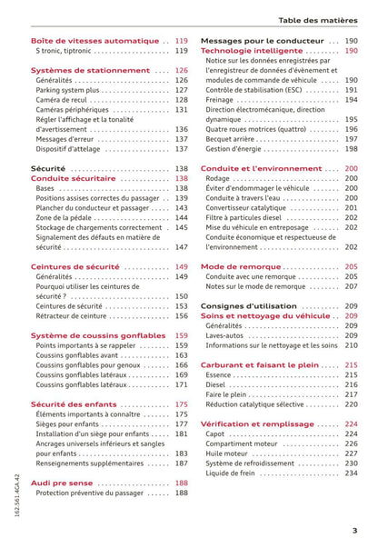 2014-2016 Audi A7/S7 Manuel du propriétaire | Français