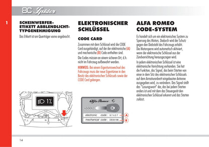 2010 Alfa Romeo 8C Manuel du propriétaire | Allemand