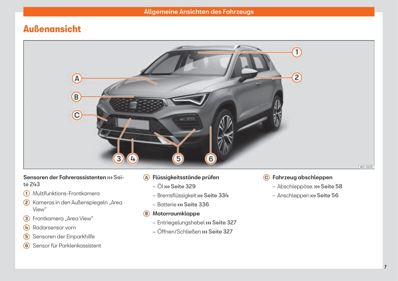 2020-2023 Seat Ateca Manuel du propriétaire | Allemand