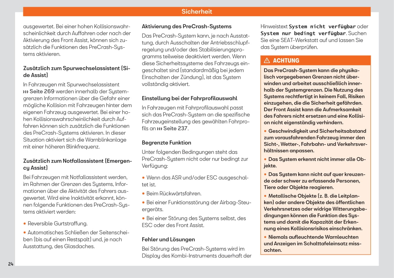 2020-2023 Seat Ateca Owner's Manual | German