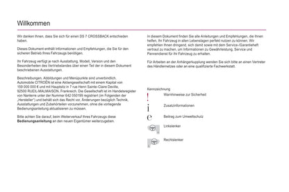 2018-2019 DS Automobiles DS 7 Crossback/DS 7 Crossback E-Tense Owner's Manual | German