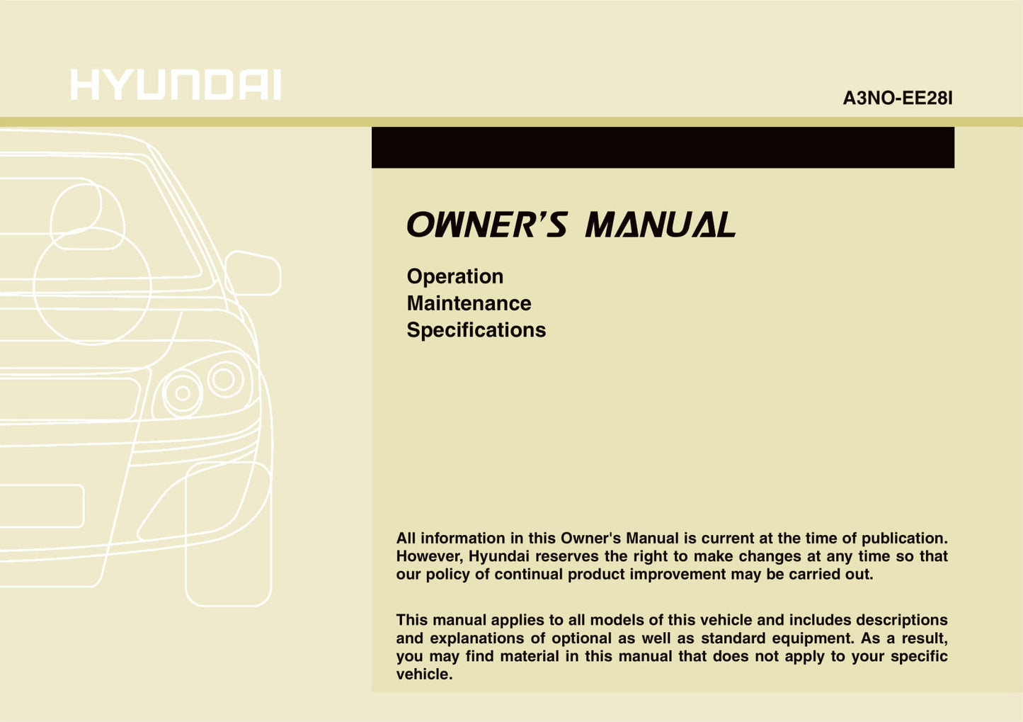 2010-2013 Hyundai Equus Manuel du propriétaire | Anglais