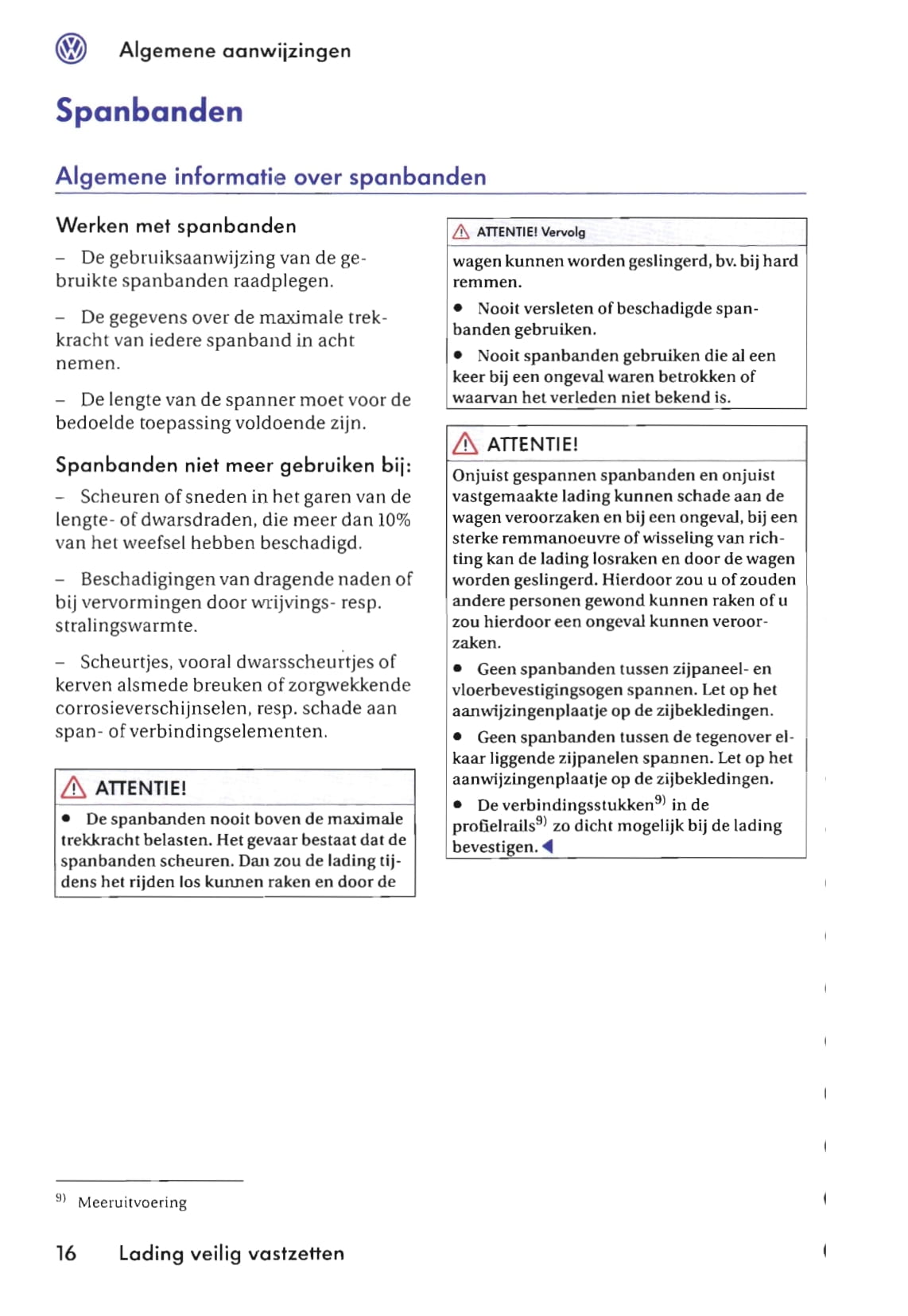 2009-2016 Volkswagen Caravelle/Multivan/Transporter Manuel du propriétaire | Néerlandais