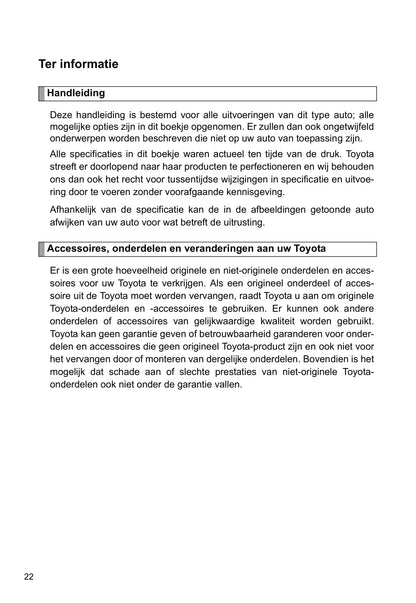 2009-2013 Toyota Verso Manuel du propriétaire | Néerlandais