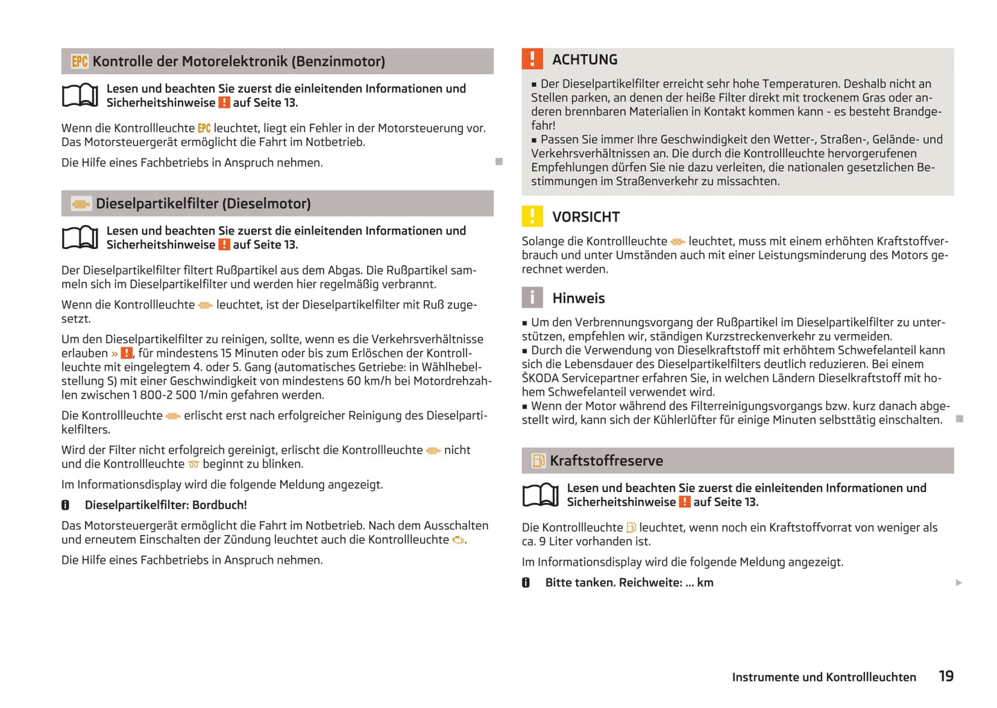2013-2014 Skoda Superb Owner's Manual | German