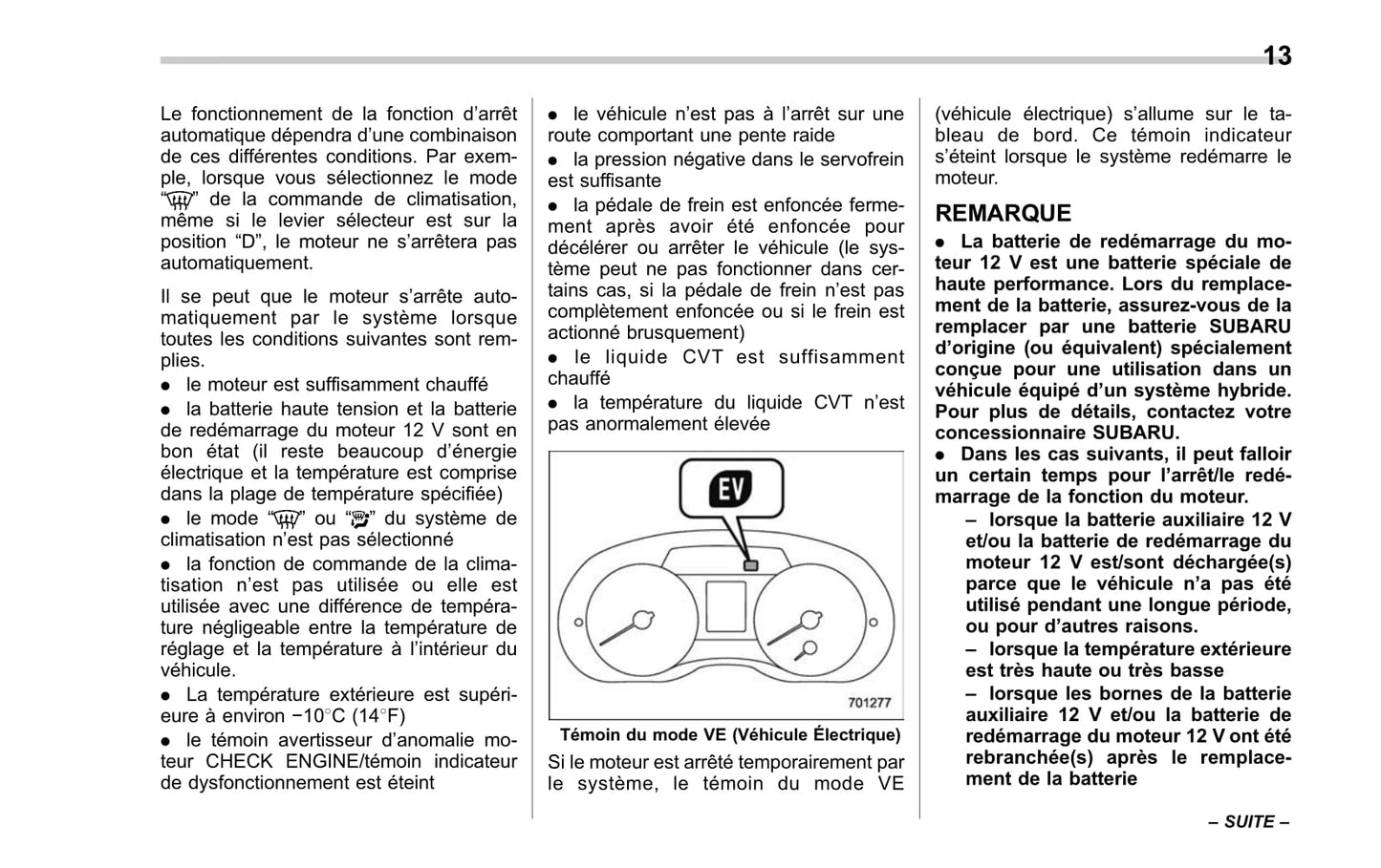 2016 Subaru Crosstrek Hybrid Owner's Manual | French