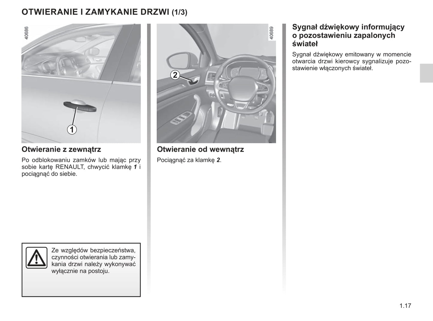 2016-2020 Renault Mégane Manuel du propriétaire | Polonais