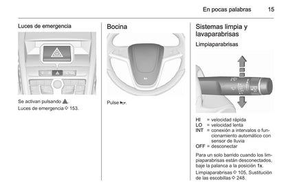 2015 Opel Zafira/Zafira Tourer Manuel du propriétaire | Espagnol