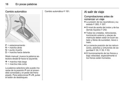 2015 Opel Zafira/Zafira Tourer Owner's Manual | Spanish