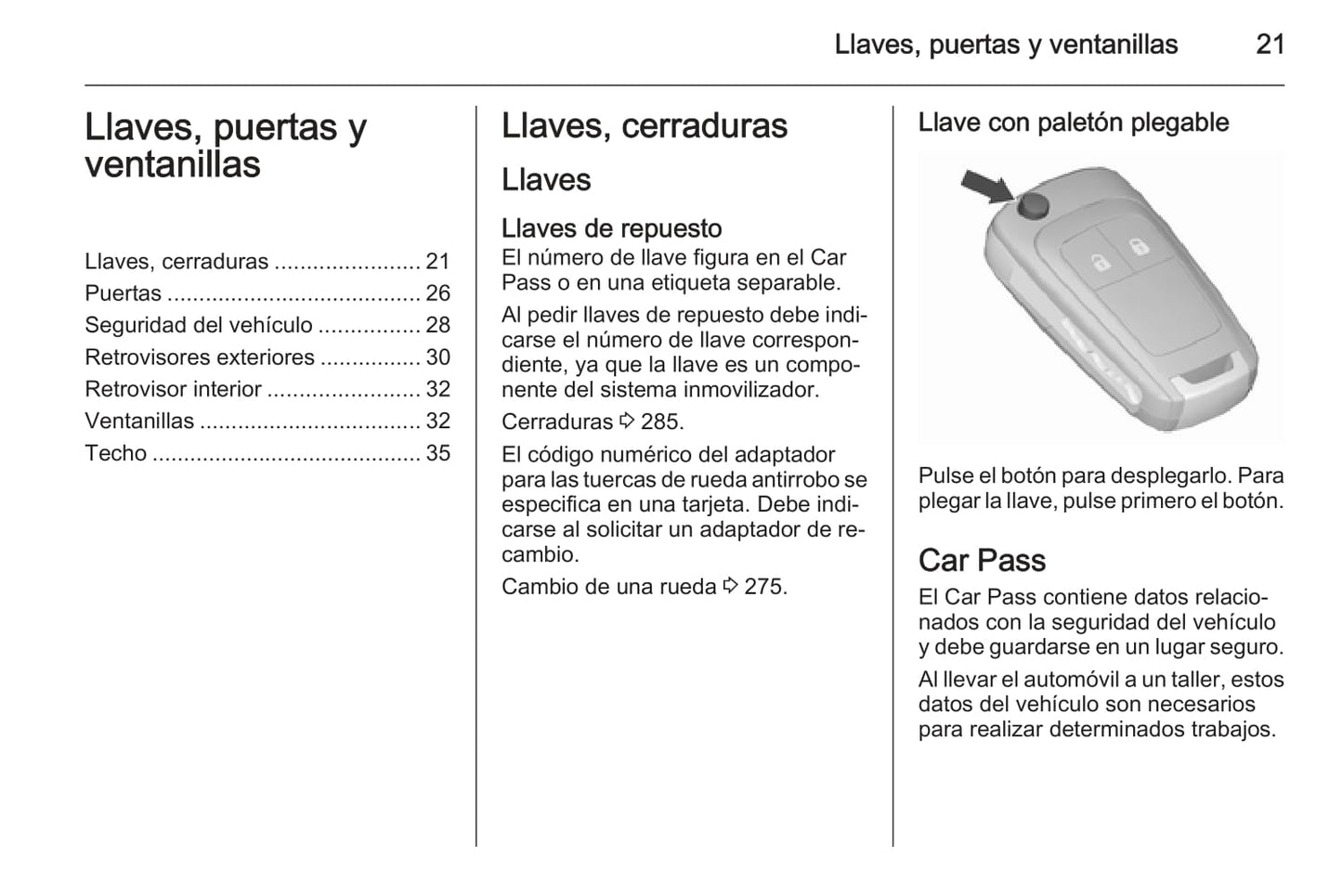 2015 Opel Zafira/Zafira Tourer Owner's Manual | Spanish