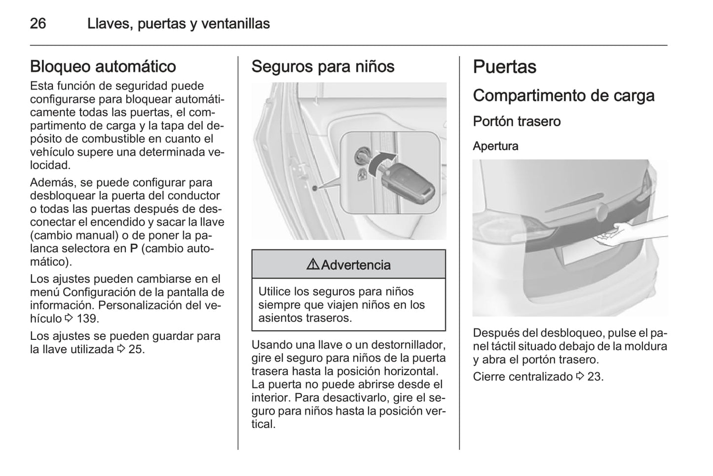 2015 Opel Zafira/Zafira Tourer Owner's Manual | Spanish