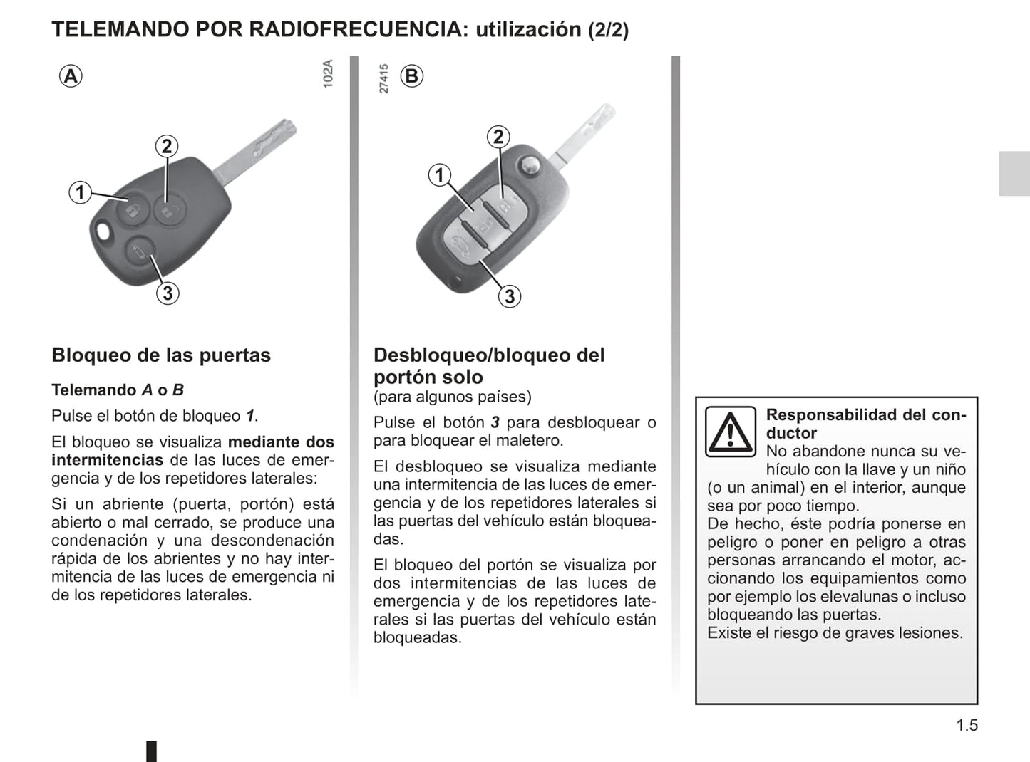 2012-2013 Renault Modus/Grand Modus Owner's Manual | Spanish