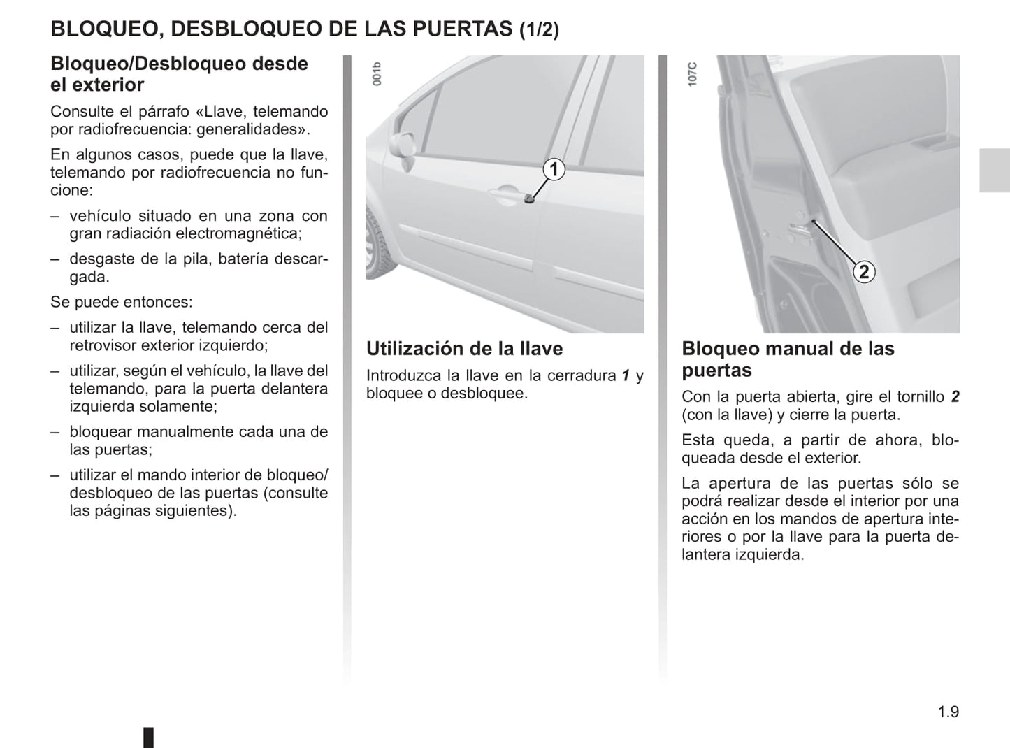 2008-2012 Renault Modus Manuel du propriétaire | Espagnol