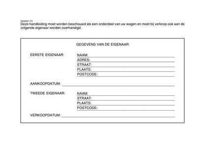 2006-2007 Hyundai Matrix Owner's Manual | Dutch