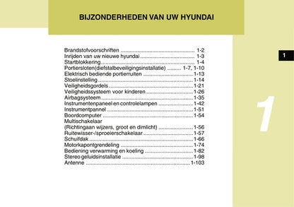 2006-2007 Hyundai Matrix Owner's Manual | Dutch