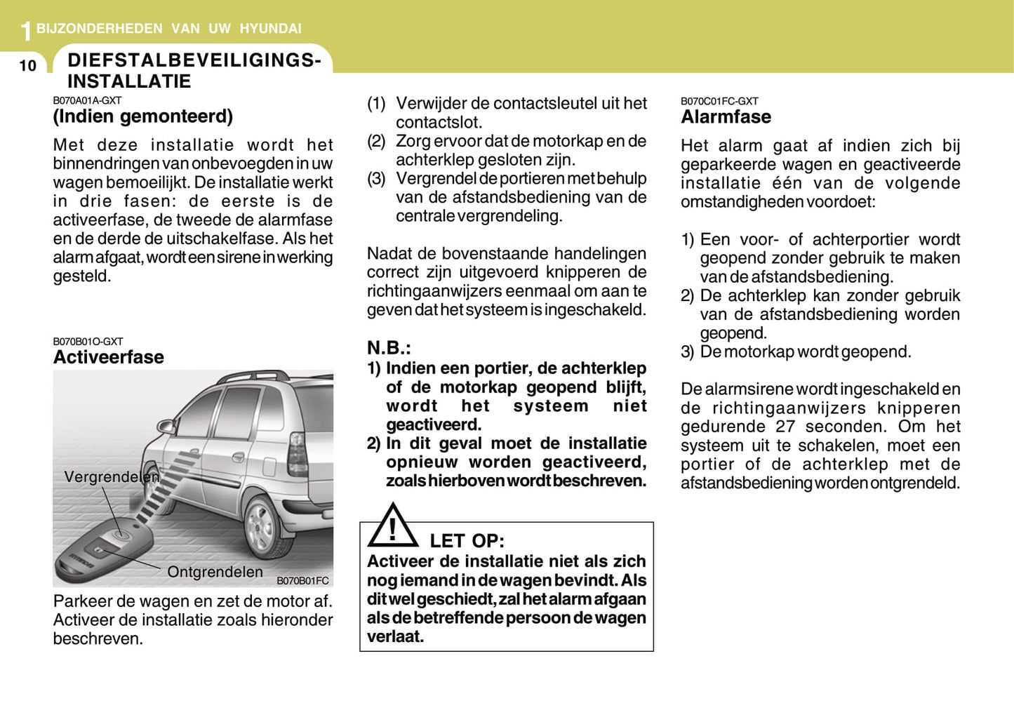 2006-2007 Hyundai Matrix Owner's Manual | Dutch