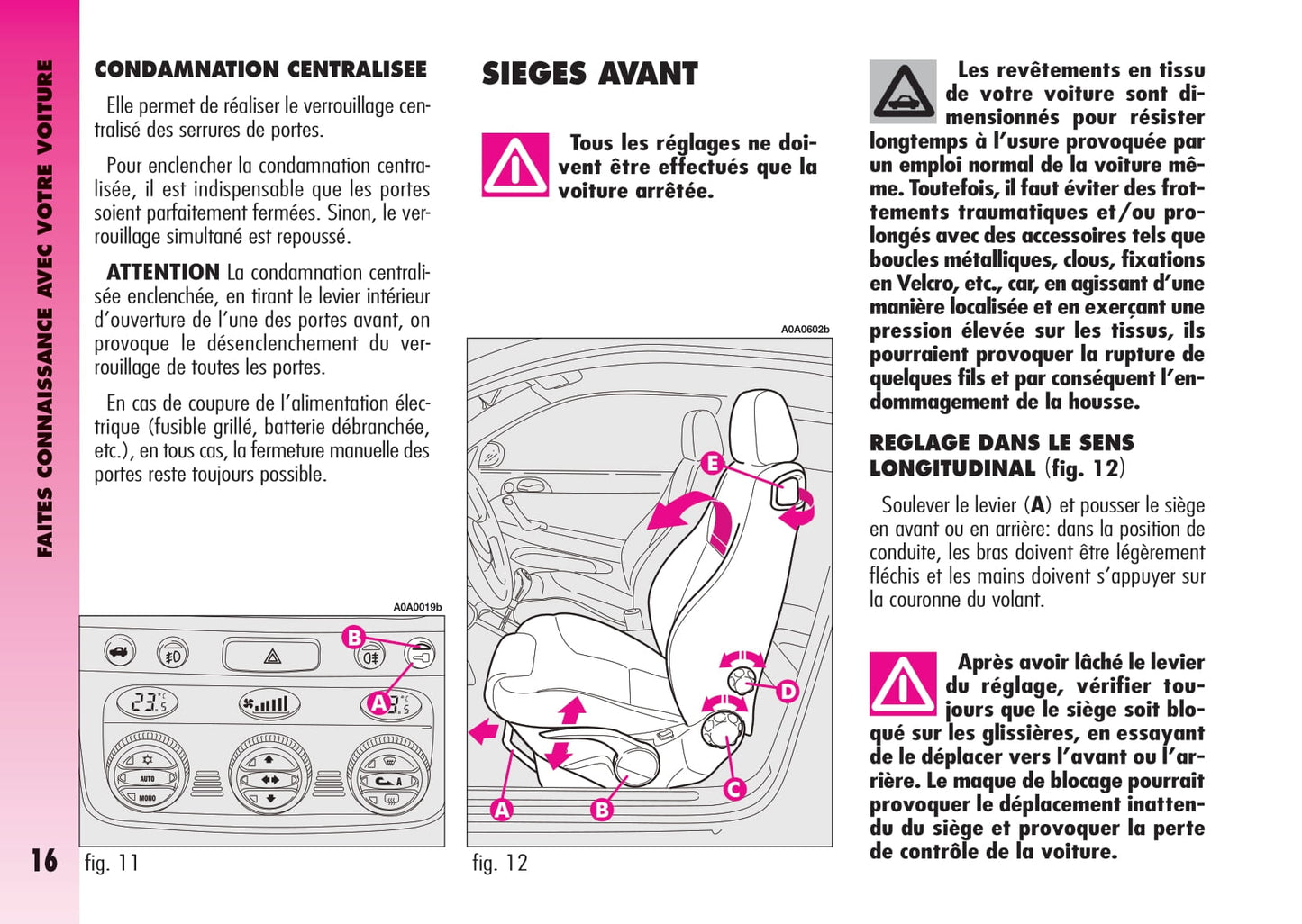 2007-2011 Alfa Romeo GT Owner's Manual | French