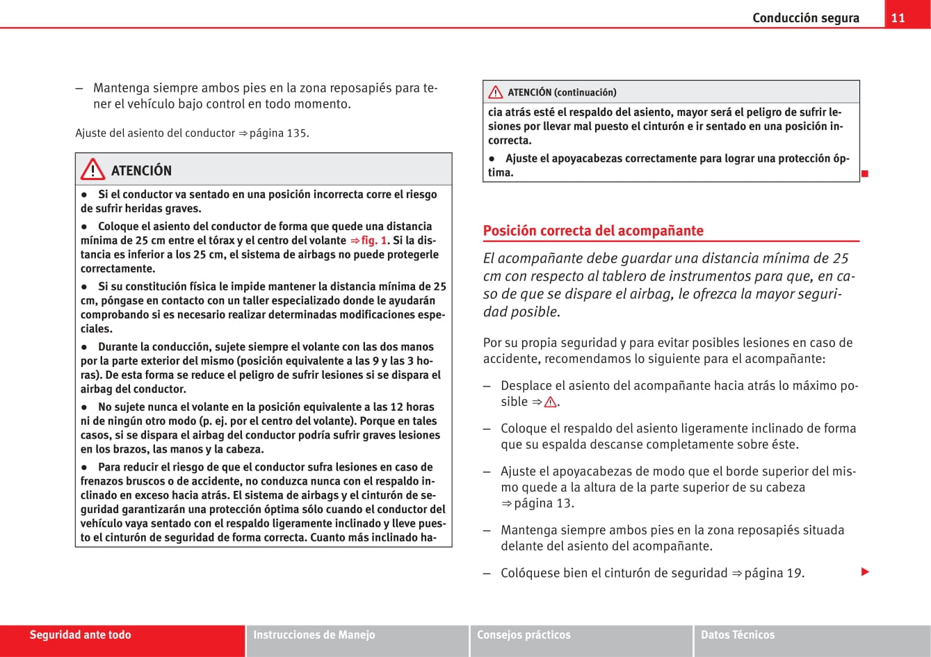 2011-2012 Seat Leon Owner's Manual | Spanish