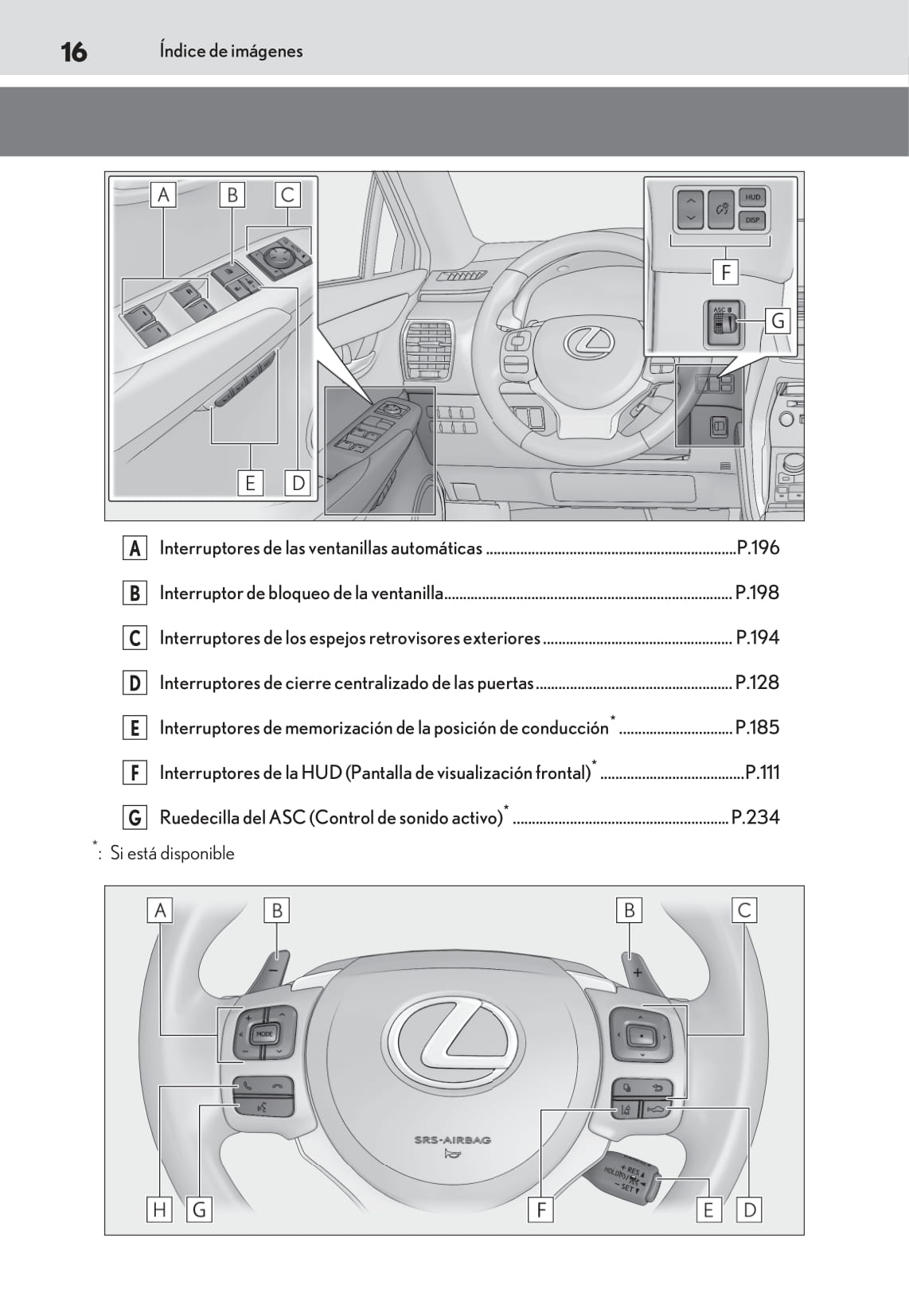 2018-2019 Lexus NX 300h Owner's Manual | Spanish
