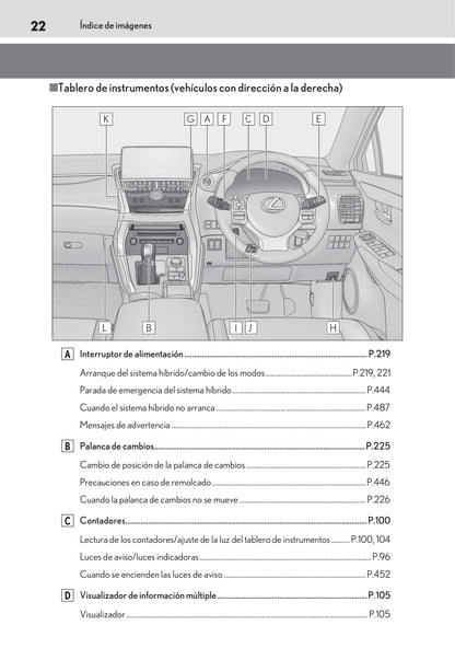 2017-2019 Lexus NX 300h Manuel du propriétaire | Espagnol