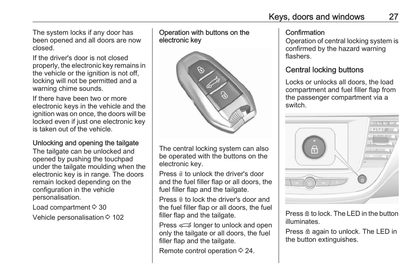 2017-2018 Vauxhall Crossland X Owner's Manual | English