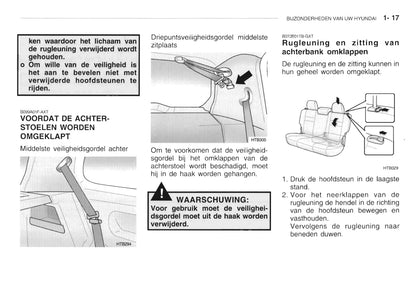 2002-2003 Hyundai Getz Owner's Manual | Dutch