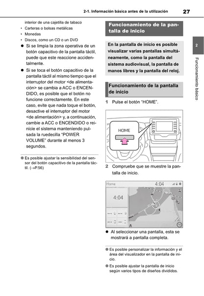 Toyota Yaris Cross Navigation / Multimedia Manual de Instrucciones 2021 - 2023