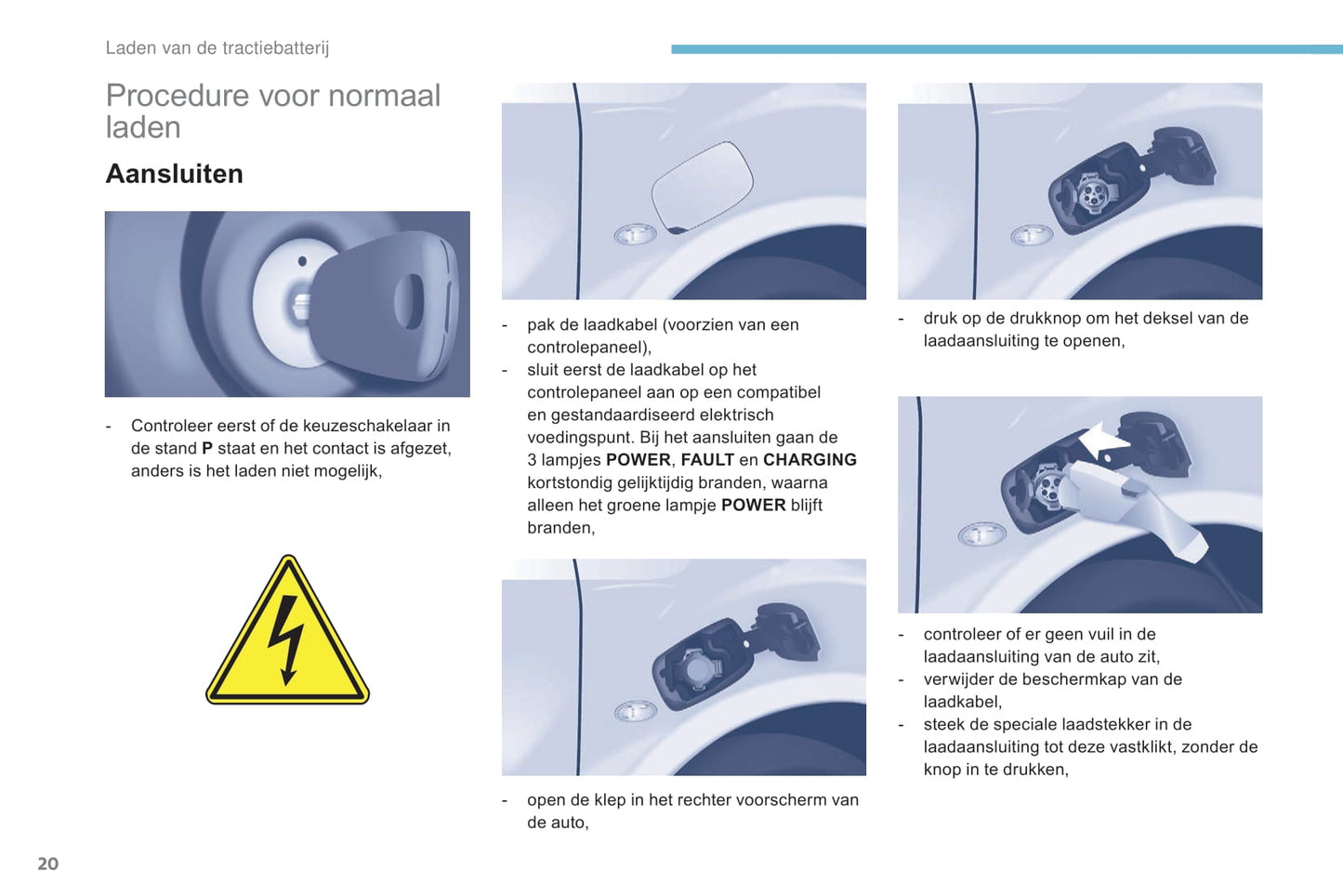 2017-2018 Peugeot Partner Electric/Partner Tepee Electric Owner's Manual | Dutch