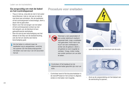 2017-2018 Peugeot Partner Electric/Partner Tepee Electric Owner's Manual | Dutch