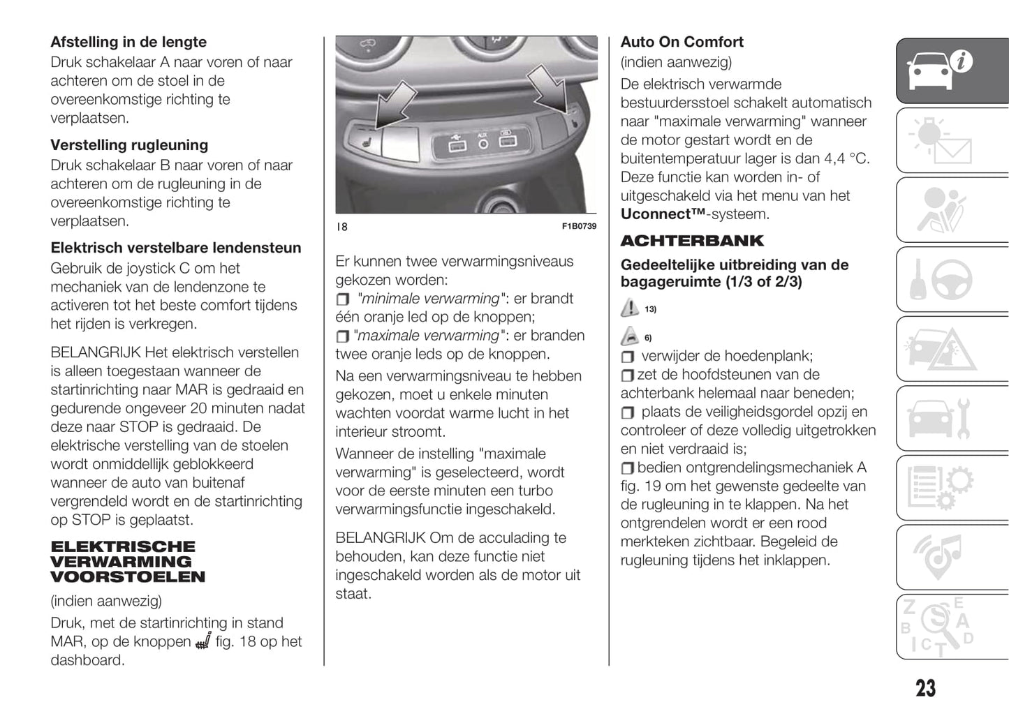 2018-2019 Fiat 500X Owner's Manual | Dutch