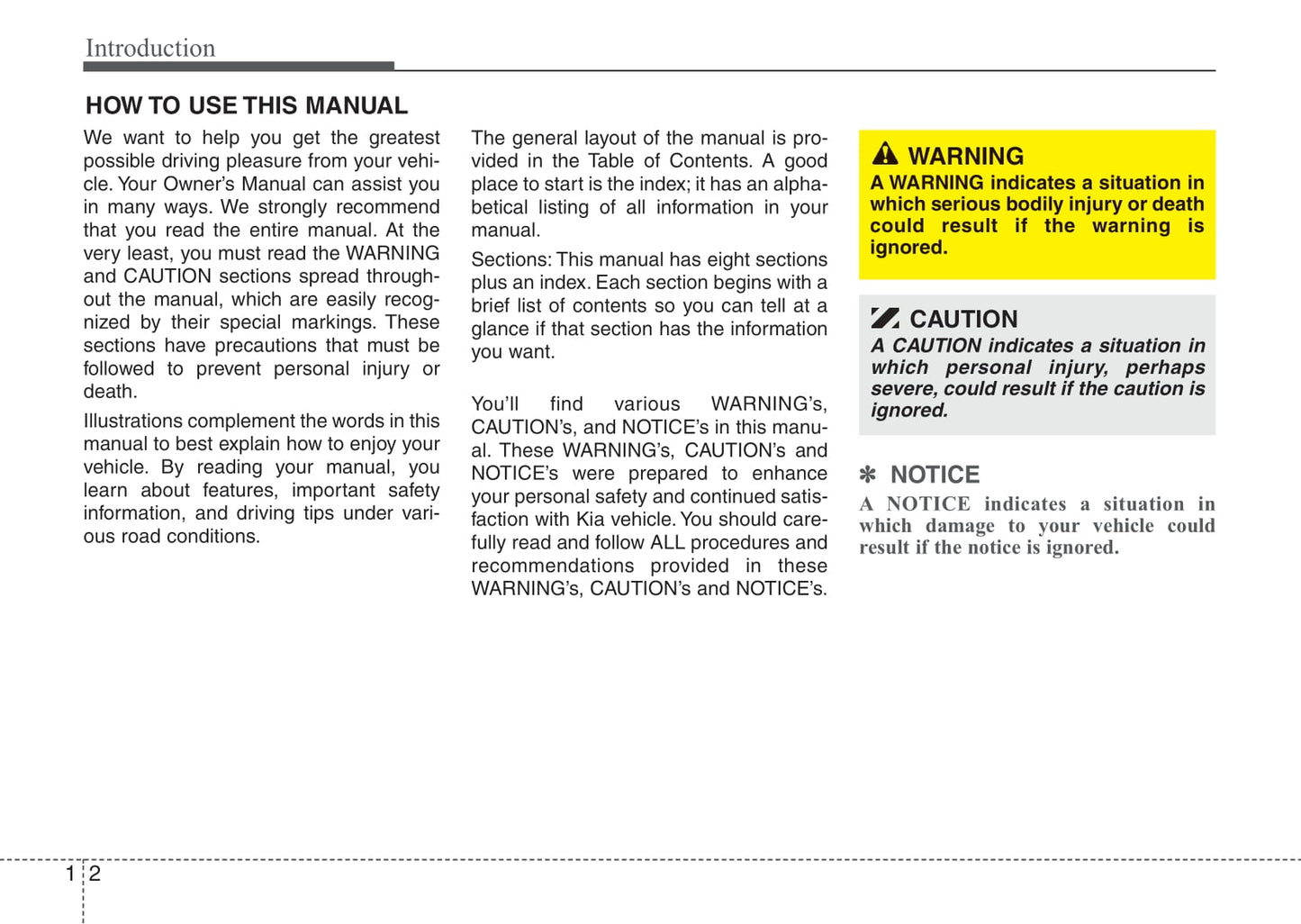 2008 Kia Sorento Owner's Manual | English