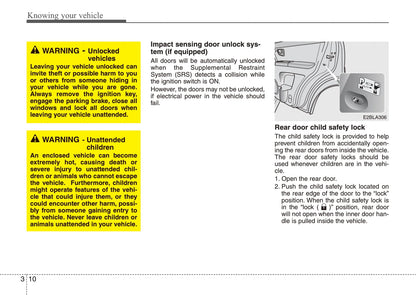 2008 Kia Sorento Owner's Manual | English