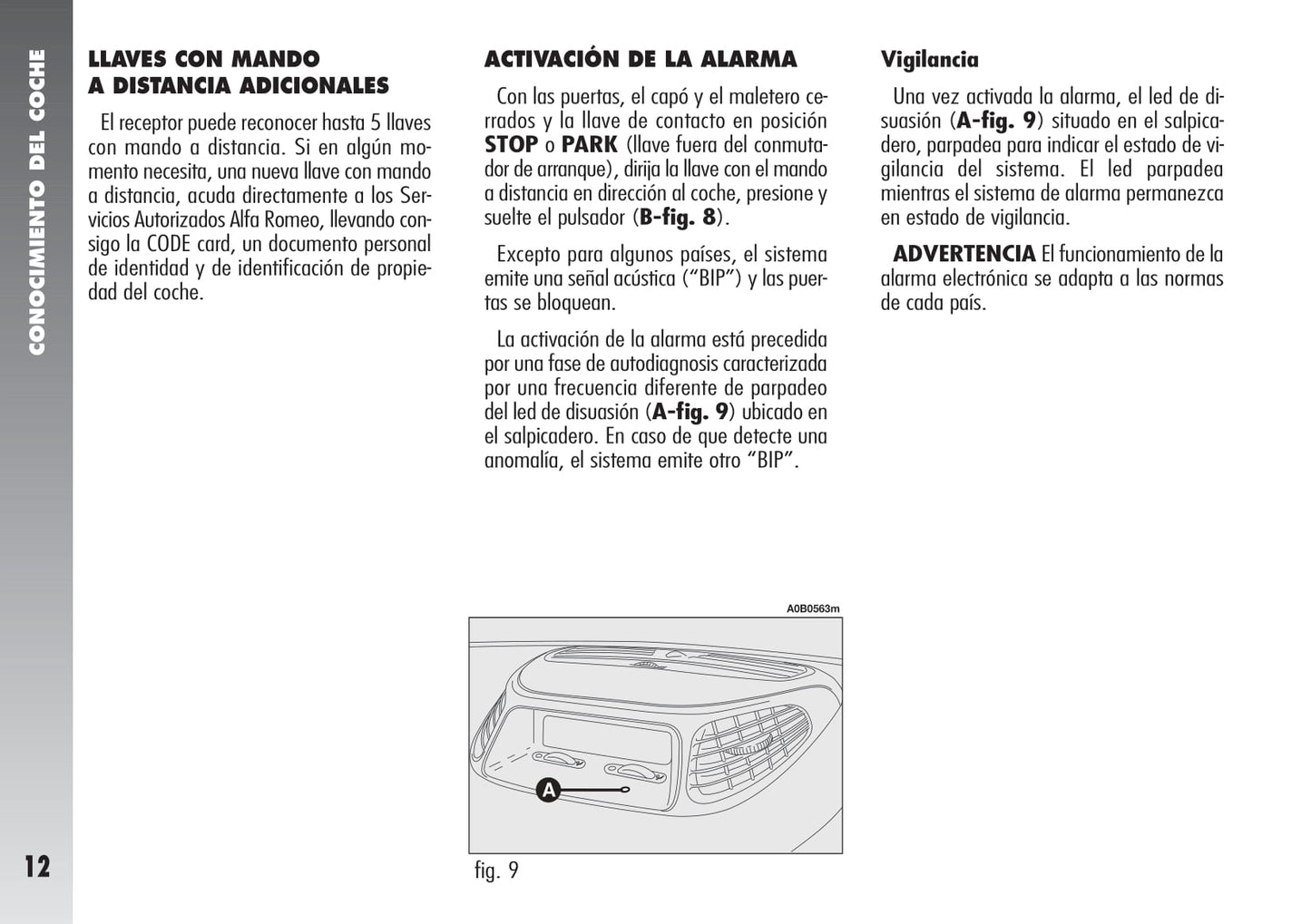 2003-2005 Alfa Romeo 156 Manuel du propriétaire | Espagnol