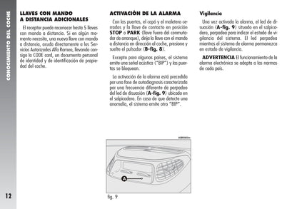 2003-2005 Alfa Romeo 156 Owner's Manual | Spanish