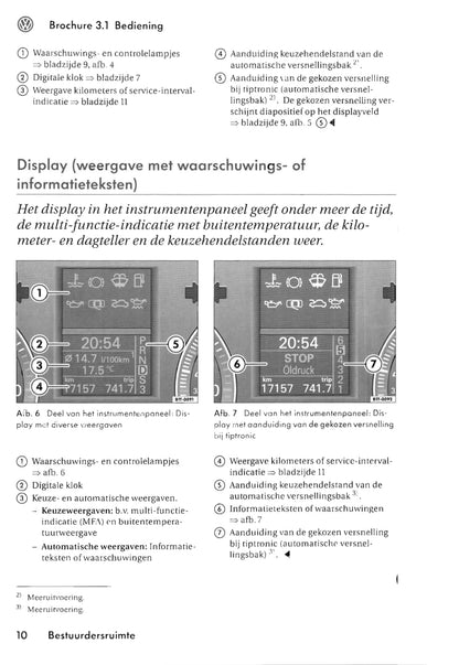 2003-2006 Volkswagen Touran Owner's Manual | Dutch