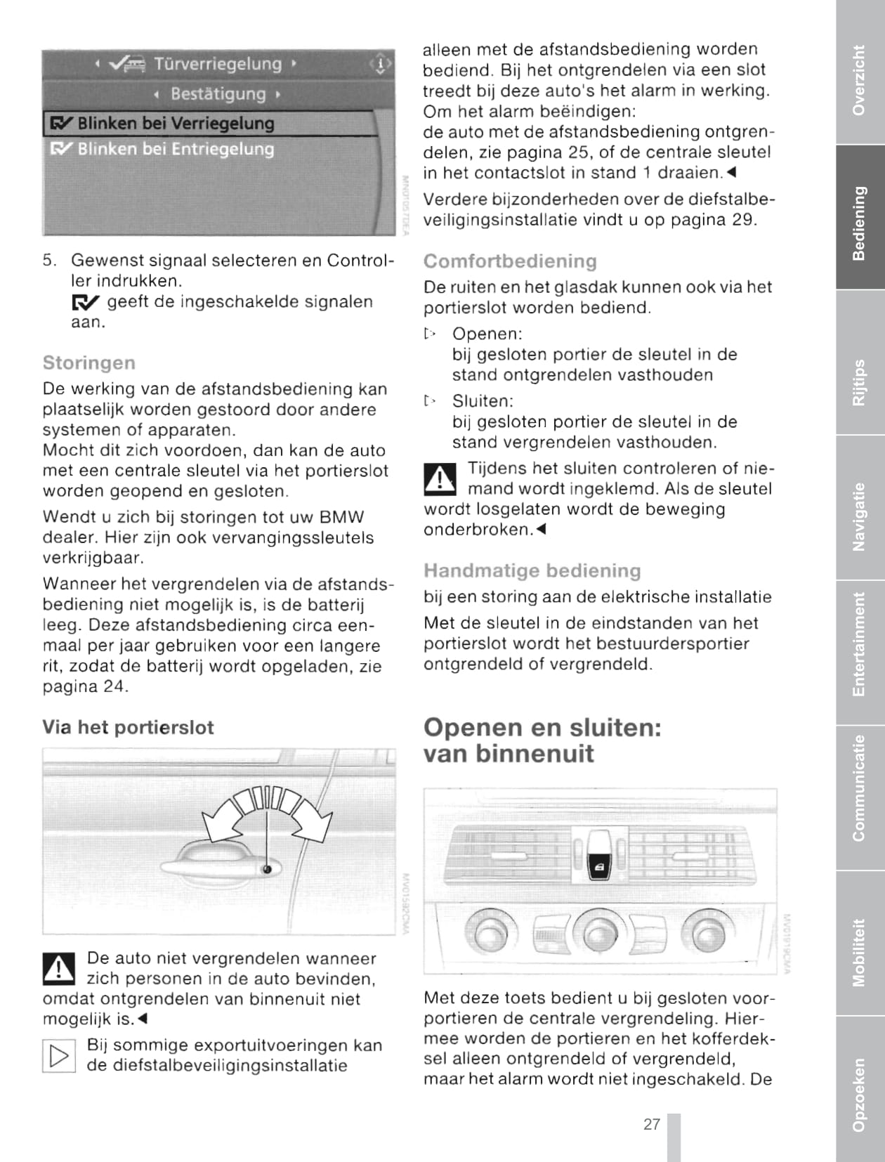 2003-2004 BMW 5 Series Owner's Manual | Dutch