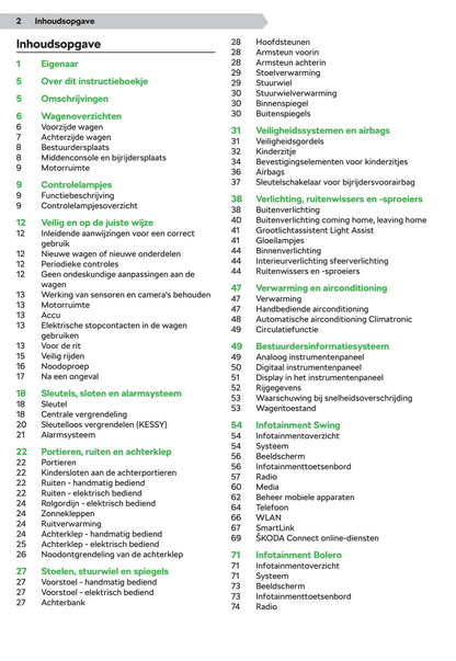 2019-2020 Skoda Scala Owner's Manual | Dutch