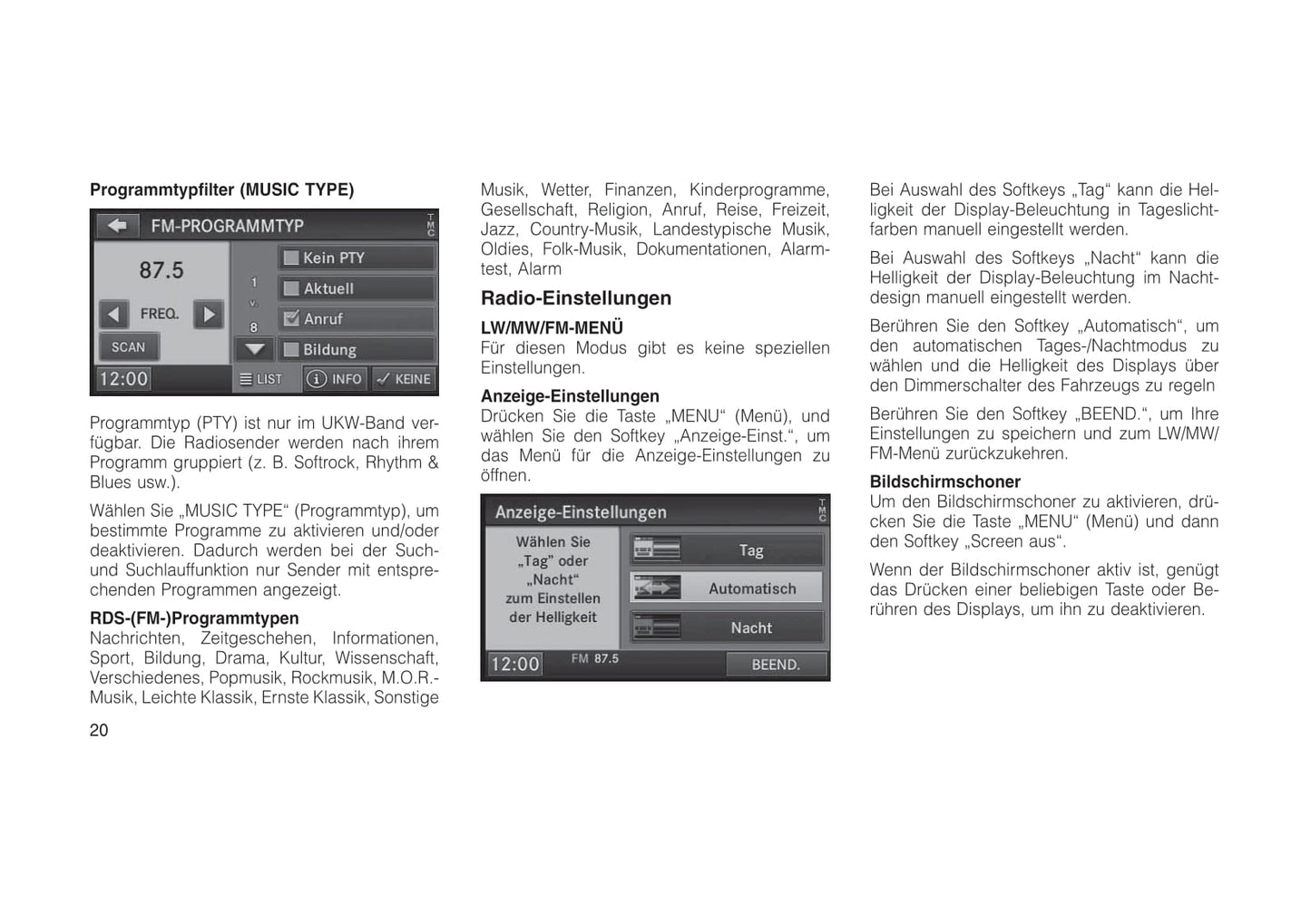 Navigation Bedienungsanleitung 2012 - 2013