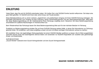 2016-2021 Suzuki SX4 Manuel du propriétaire | Allemand