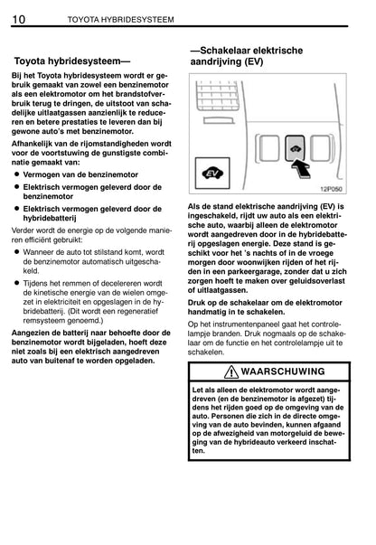 2008-2009 Toyota Prius Owner's Manual | Dutch