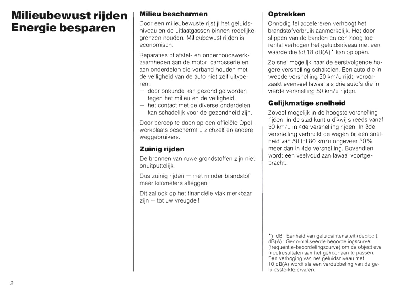 1989-1991 Opel Kadett Owner's Manual | Dutch