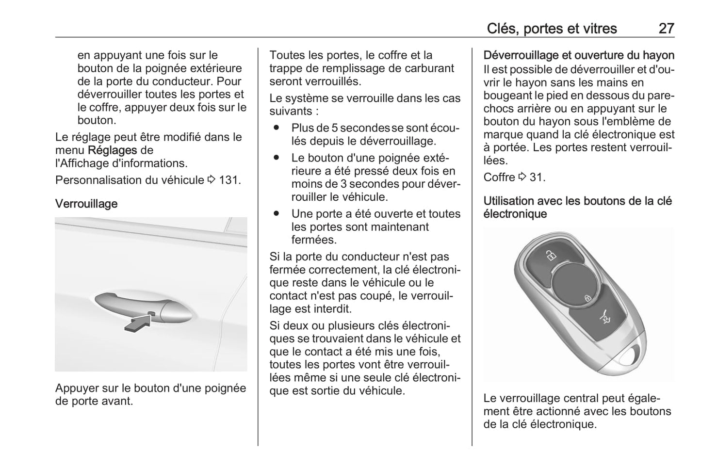 2019-2020 Opel Astra Owner's Manual | French