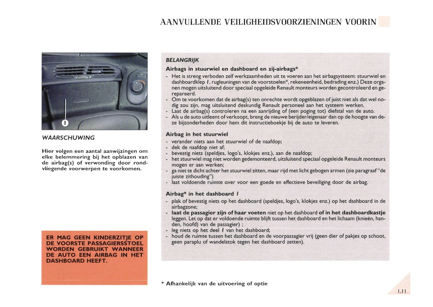 1997-2002 Renault Espace Manuel du propriétaire | Néerlandais